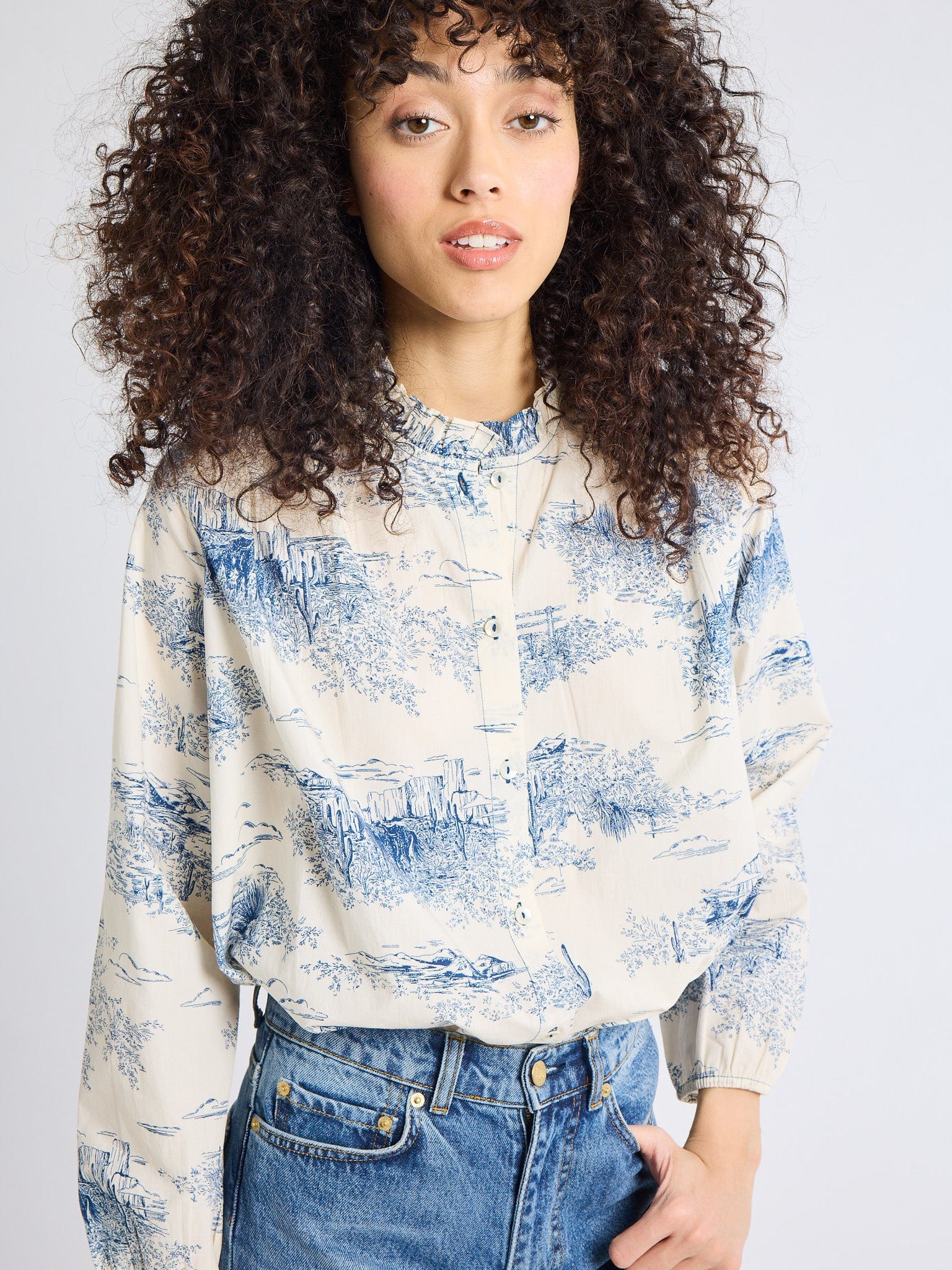 MILLE Clothing Francesca Top in Western Toile
