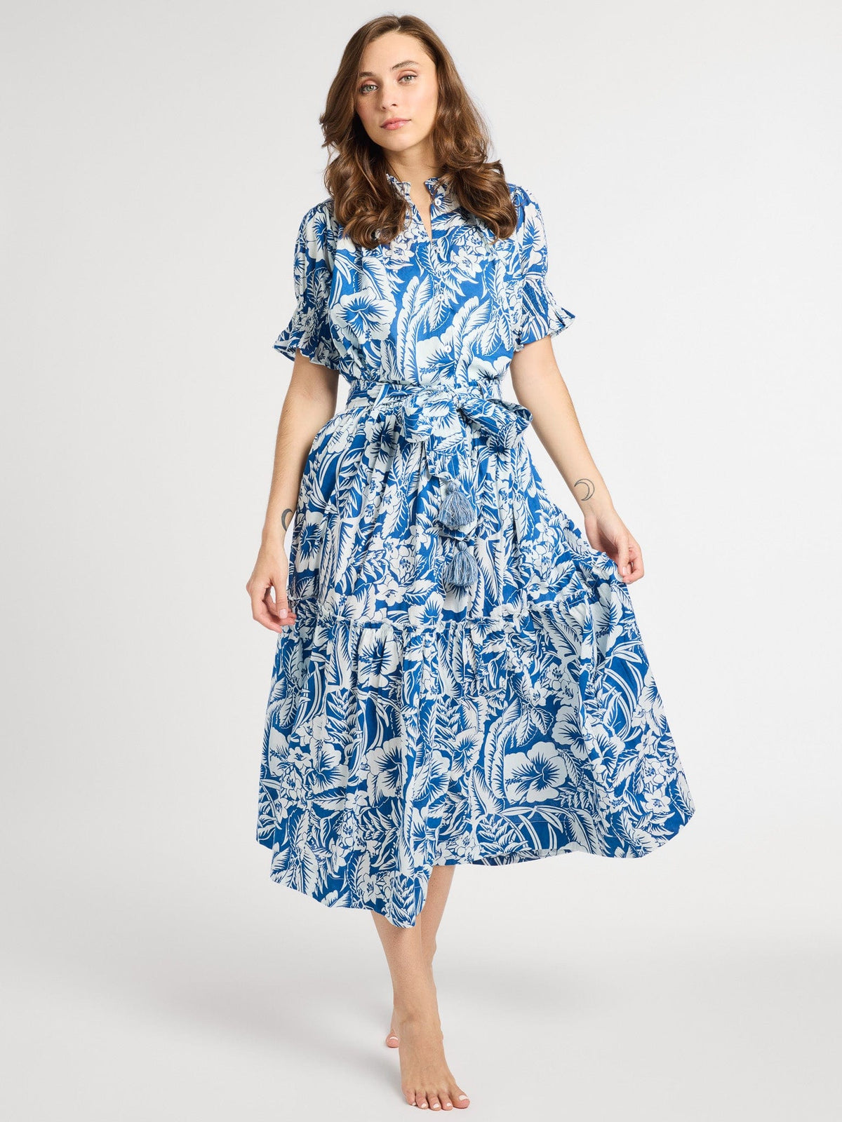 Françoise Skirt in Blue Hibiscus — The cloth