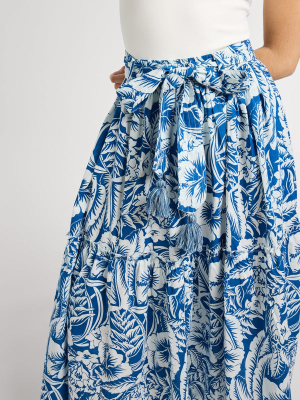 Françoise Skirt in Blue Hibiscus — view 6