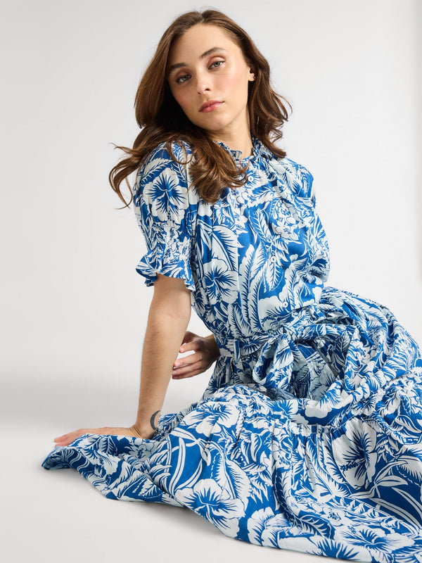 Françoise Skirt in Blue Hibiscus — view 7