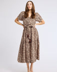 MILLE Clothing Françoise Skirt in Cocoa Floral