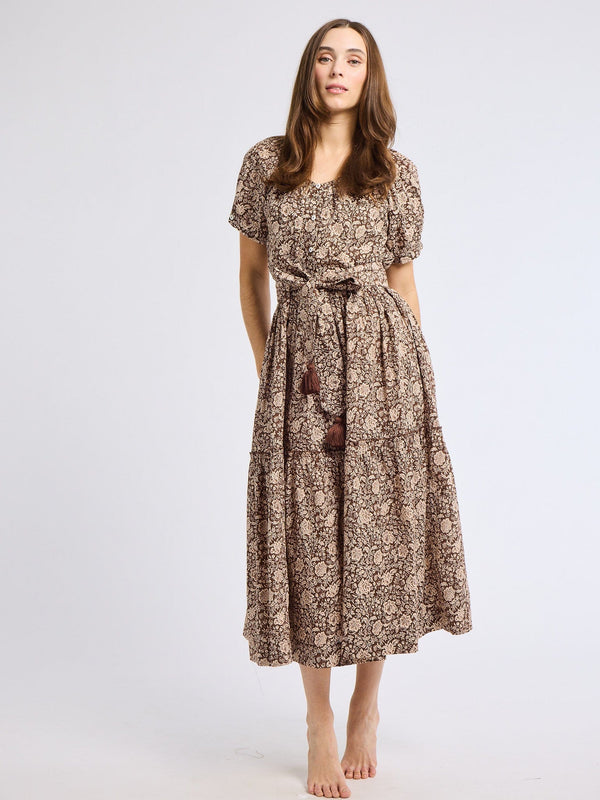 Françoise Skirt in Cocoa Floral — view 6