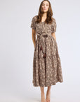 MILLE Clothing Françoise Skirt in Cocoa Floral