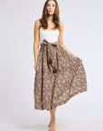 MILLE Clothing Françoise Skirt in Cocoa Floral