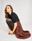 MILLE Clothing Françoise Skirt in Fireside Plaid