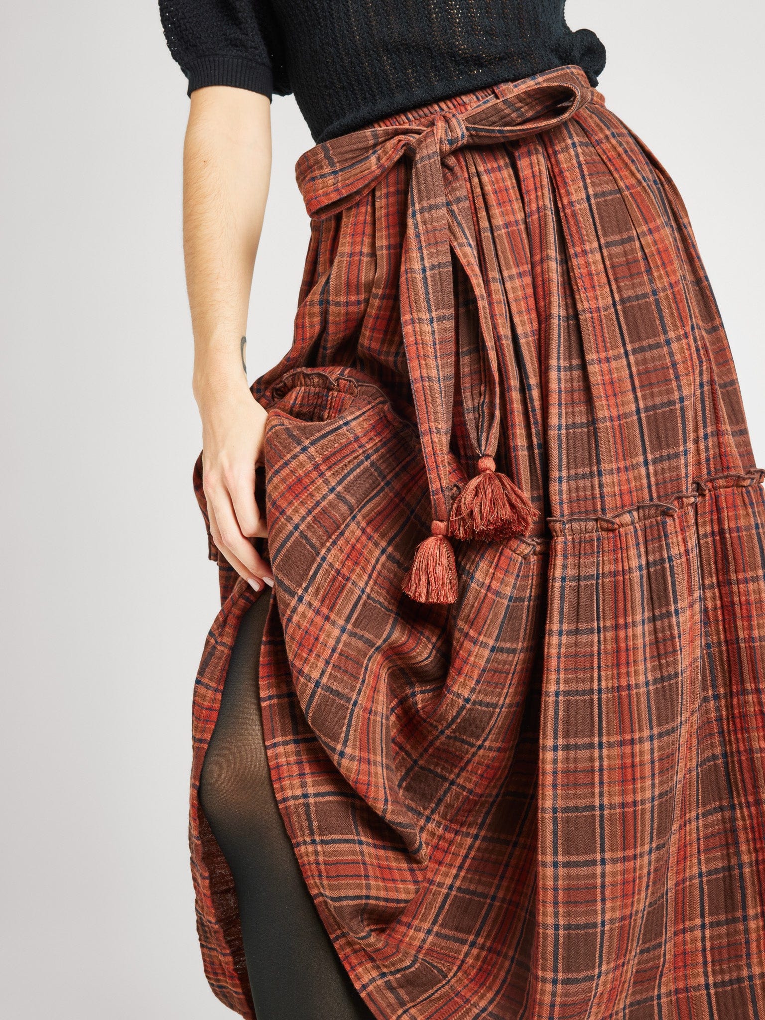 MILLE Clothing Françoise Skirt in Fireside Plaid