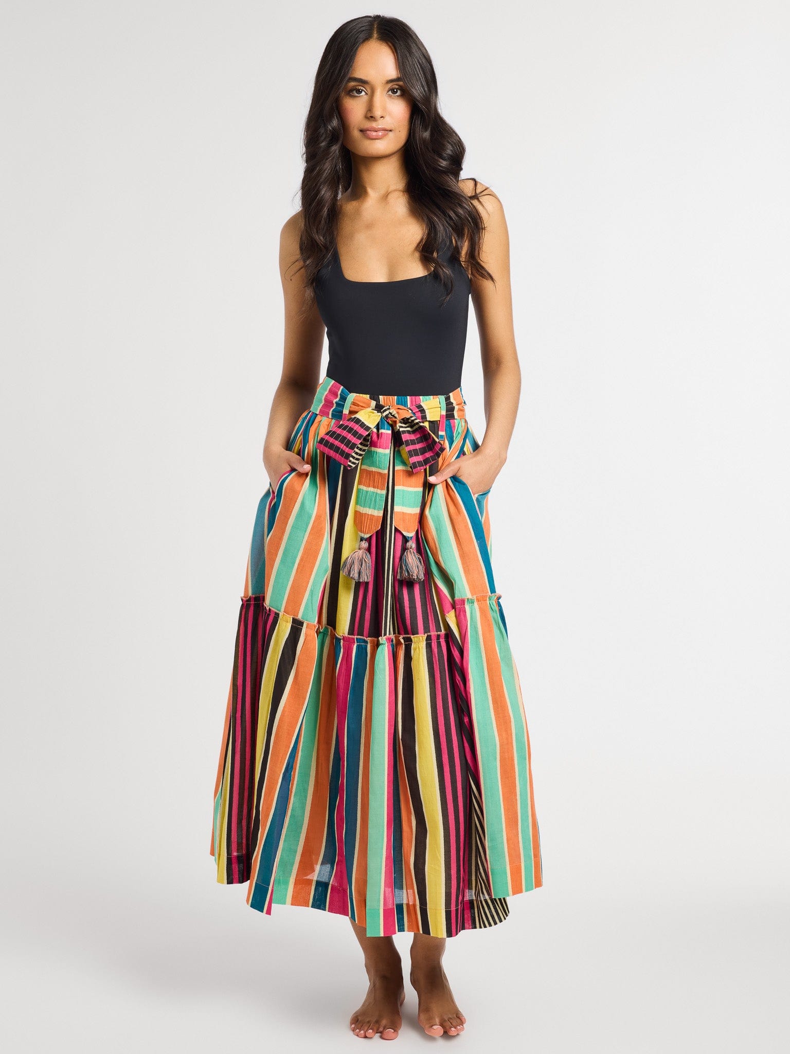 MILLE Clothing Françoise Skirt in Ibiza Stripe