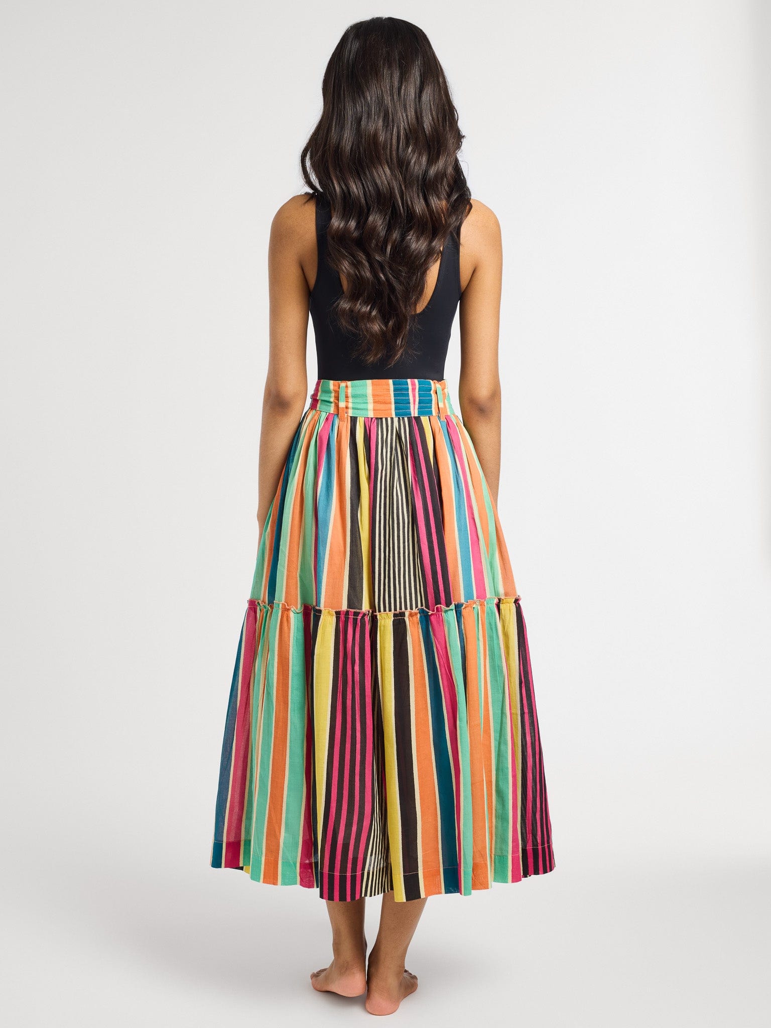 MILLE Clothing Françoise Skirt in Ibiza Stripe