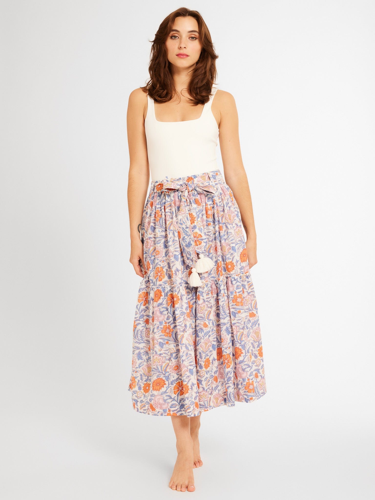 MILLE Clothing Françoise Skirt in Newport Floral