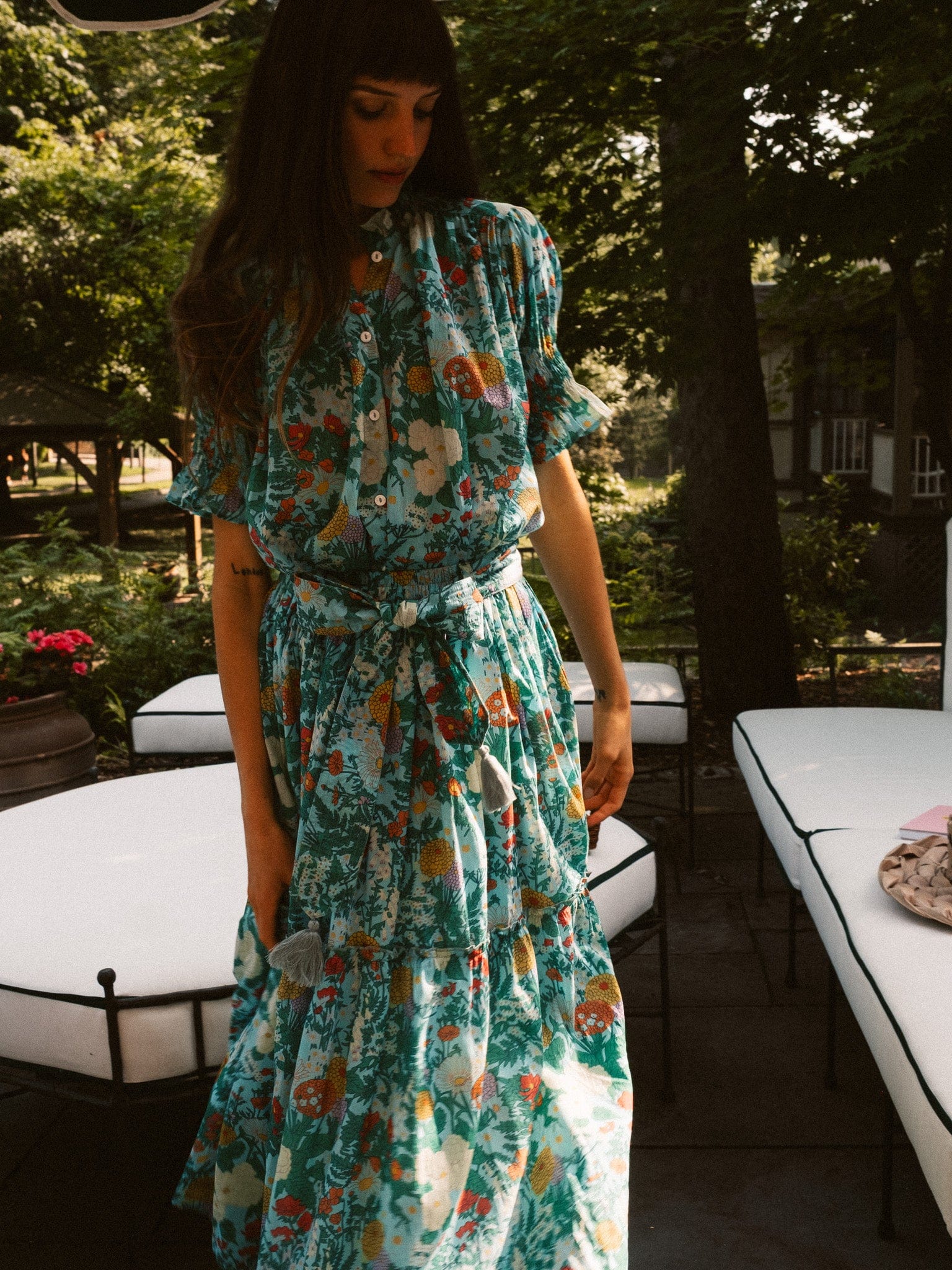 MILLE Clothing Françoise Skirt in Swedish Garden