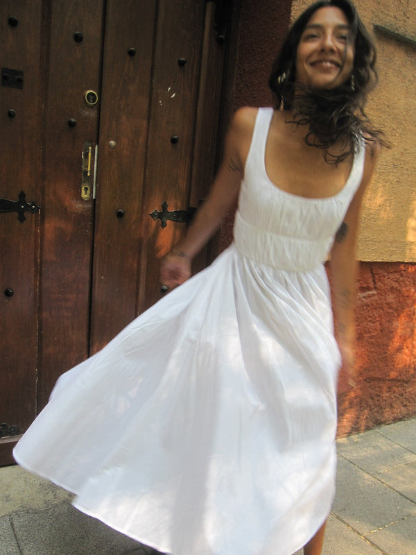 Frannie Dress in White — view 18