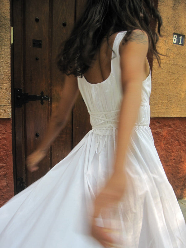 Frannie Dress in White — view 17