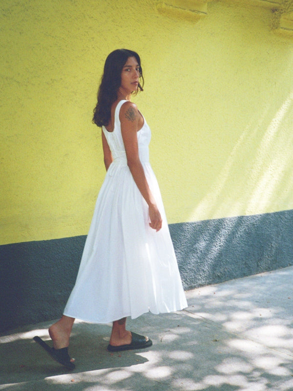 Frannie Dress in White — view 13