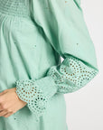 MILLE Clothing Gabriette Dress in Pistachio Eyelet