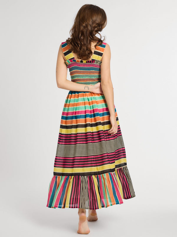 Garden Dress in Ibiza Stripe — view 4