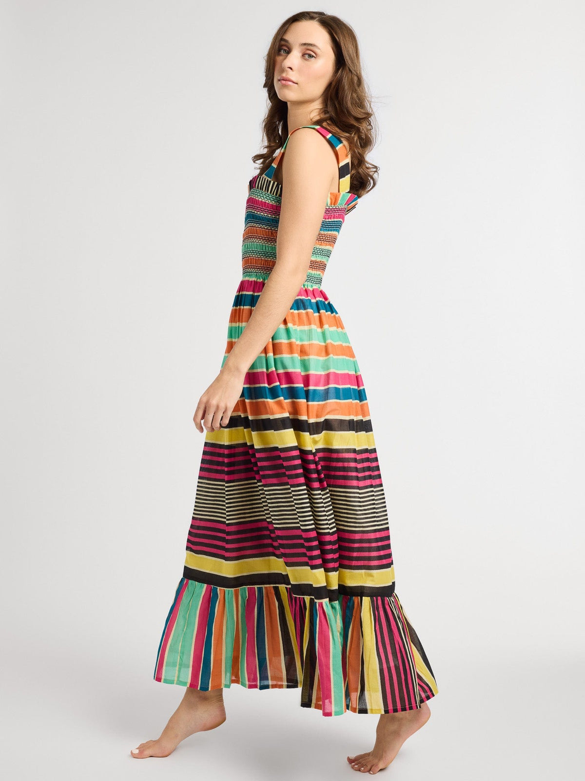 Garden Dress in Ibiza Stripe — The cut