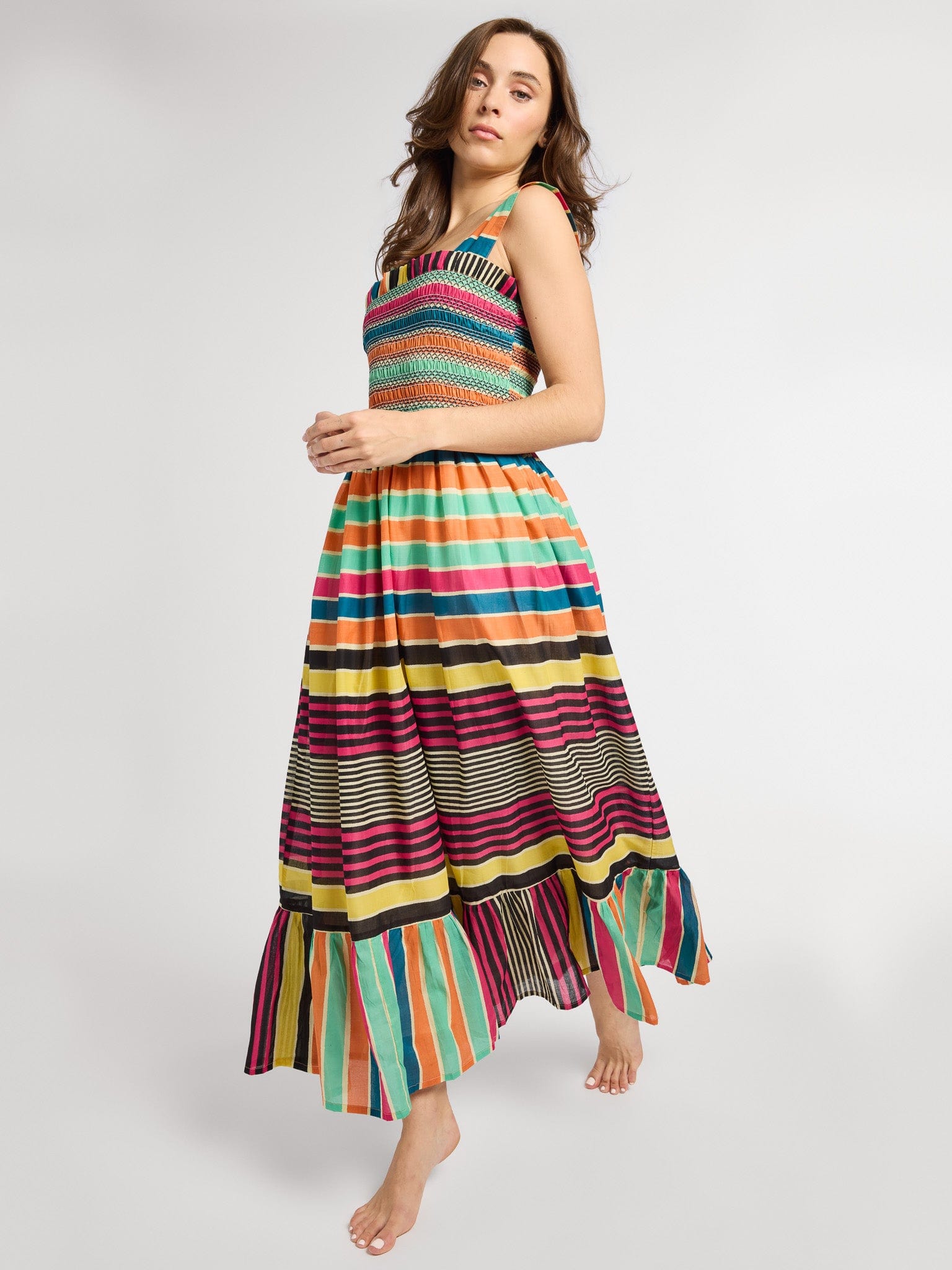 MILLE Clothing Garden Dress in Ibiza Stripe