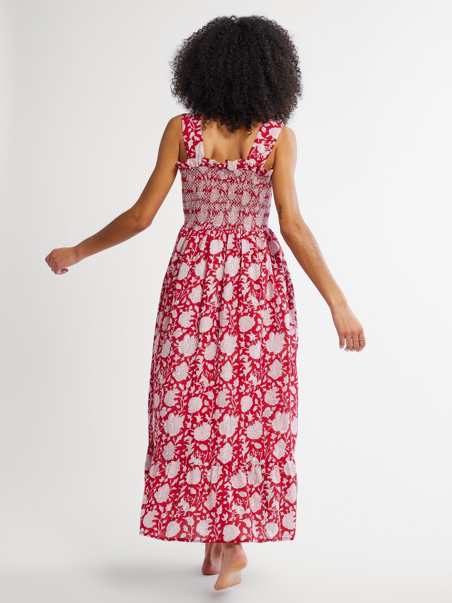 MILLE Clothing Garden Dress in Red Zinnia