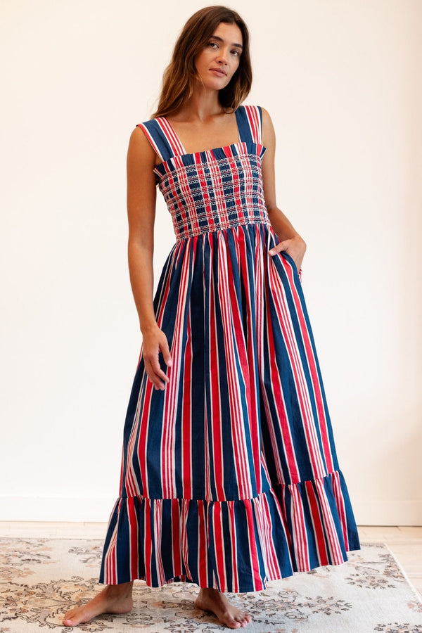 Garden Dress in Sailing Stripe — view 2