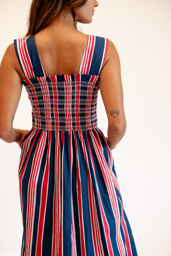 Garden Dress in Sailing Stripe — view 4