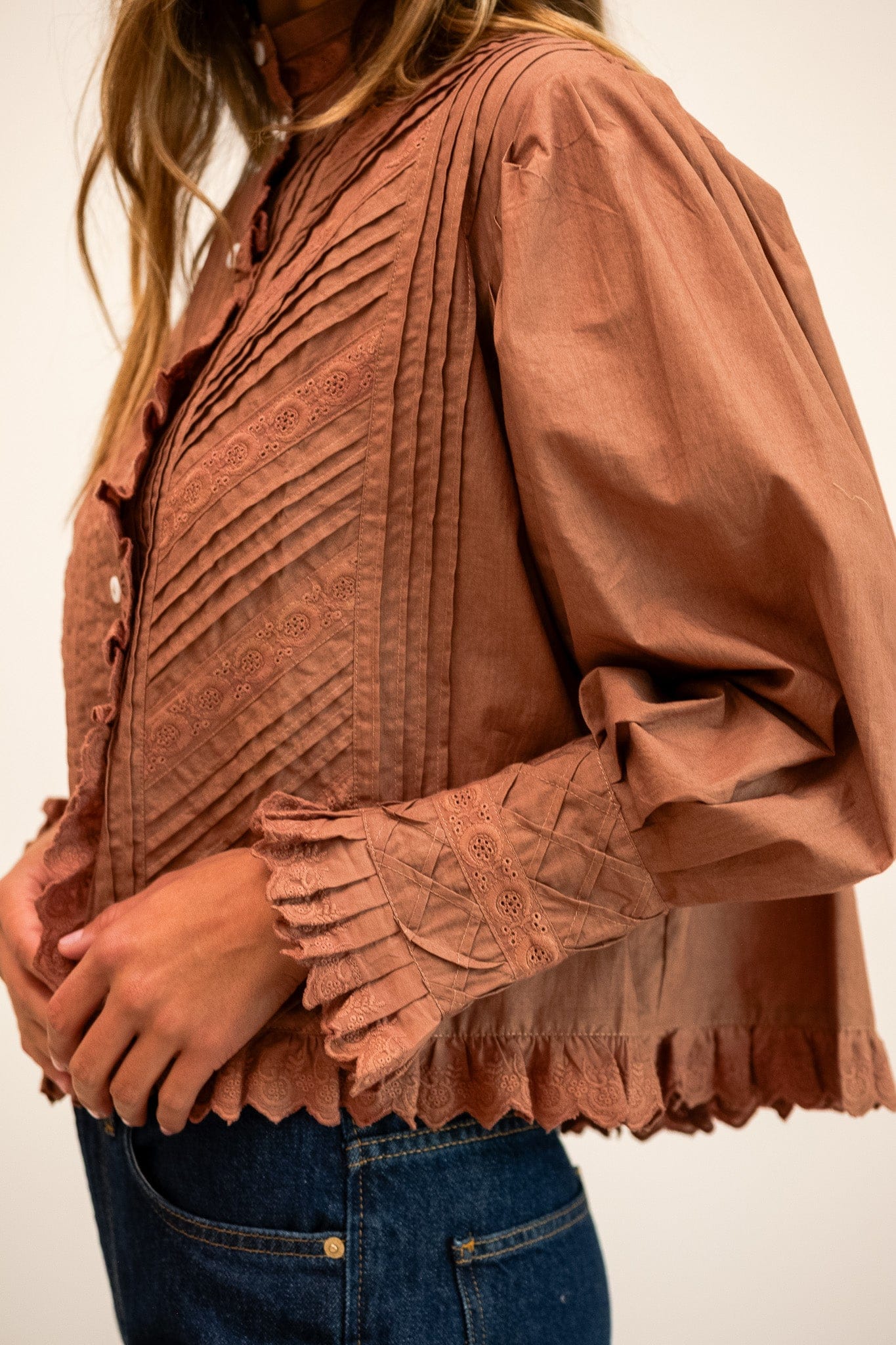 MILLE Clothing Georgina Top in Mousse