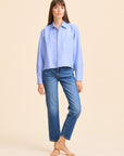 MILLE Clothing Gia Top in Blue Oxford