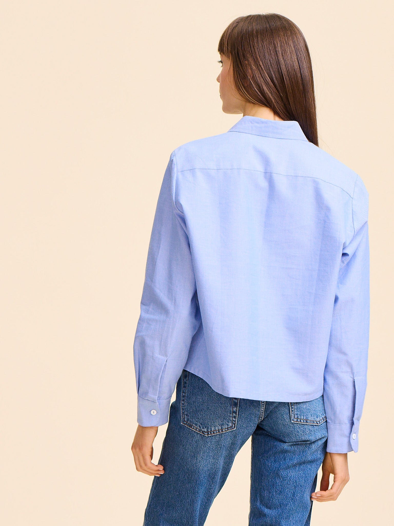 MILLE Clothing Gia Top in Blue Oxford