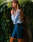 MILLE Clothing Gia Top in Blue Oxford