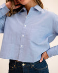 MILLE Clothing Gia Top in Blue Oxford