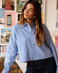 MILLE Clothing Gia Top in Blue Oxford
