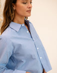 MILLE Clothing Gia Top in Blue Oxford