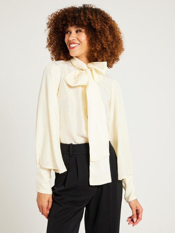 Gigi Top in Ivory Silk — view 10