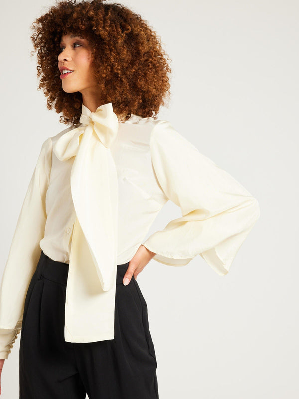 Gigi Top in Ivory Silk — view 9