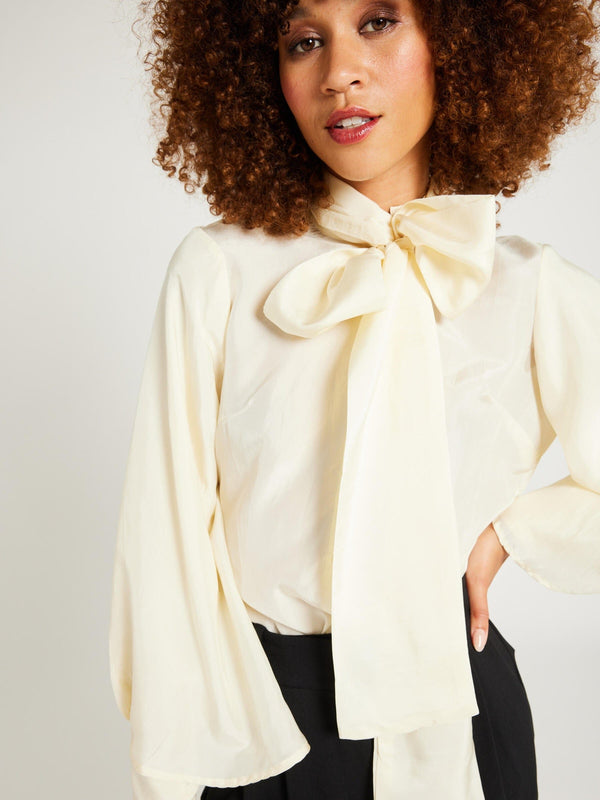 Gigi Top in Ivory Silk — view 7