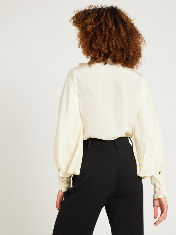Gigi Top in Ivory Silk — view 4