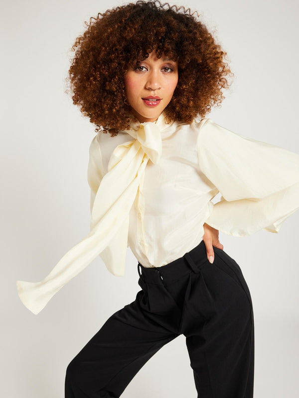 Gigi Top in Ivory Silk — view 2