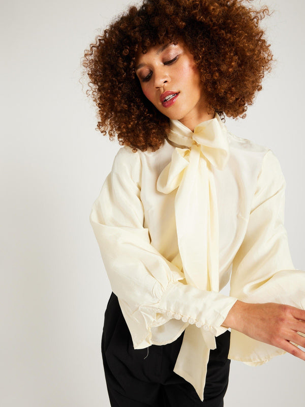 Gigi Top in Ivory Silk — view 1