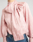 MILLE Clothing Gigi Top in Pink Jacquard