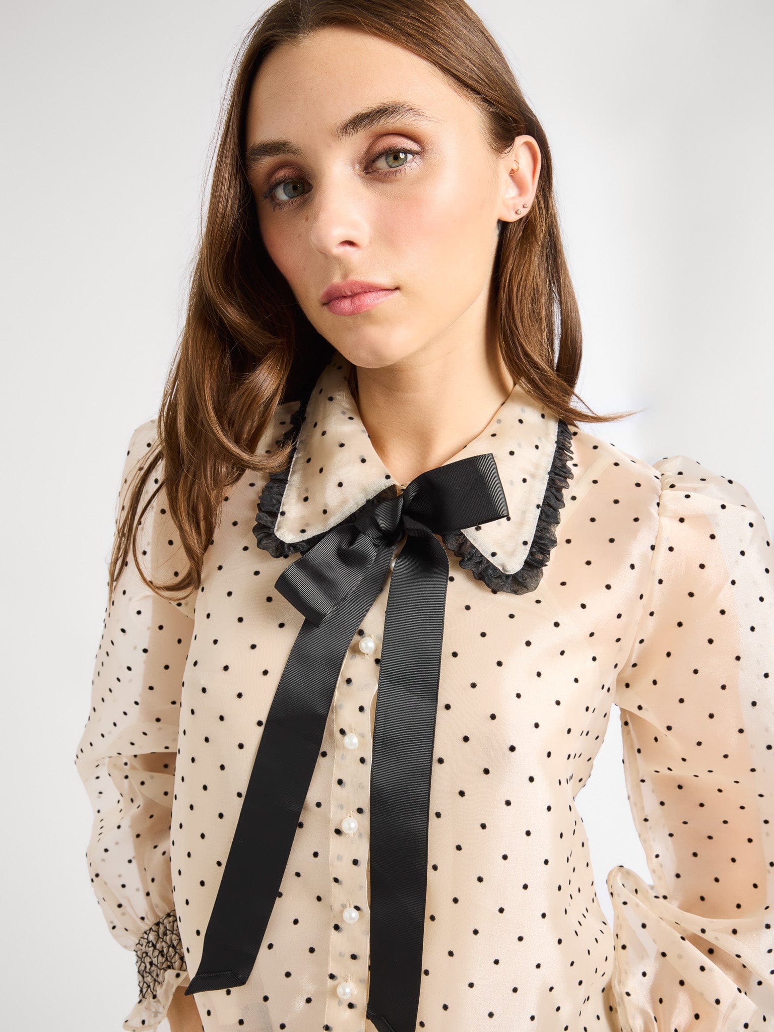 MILLE Clothing Greta Top in Organza Dot