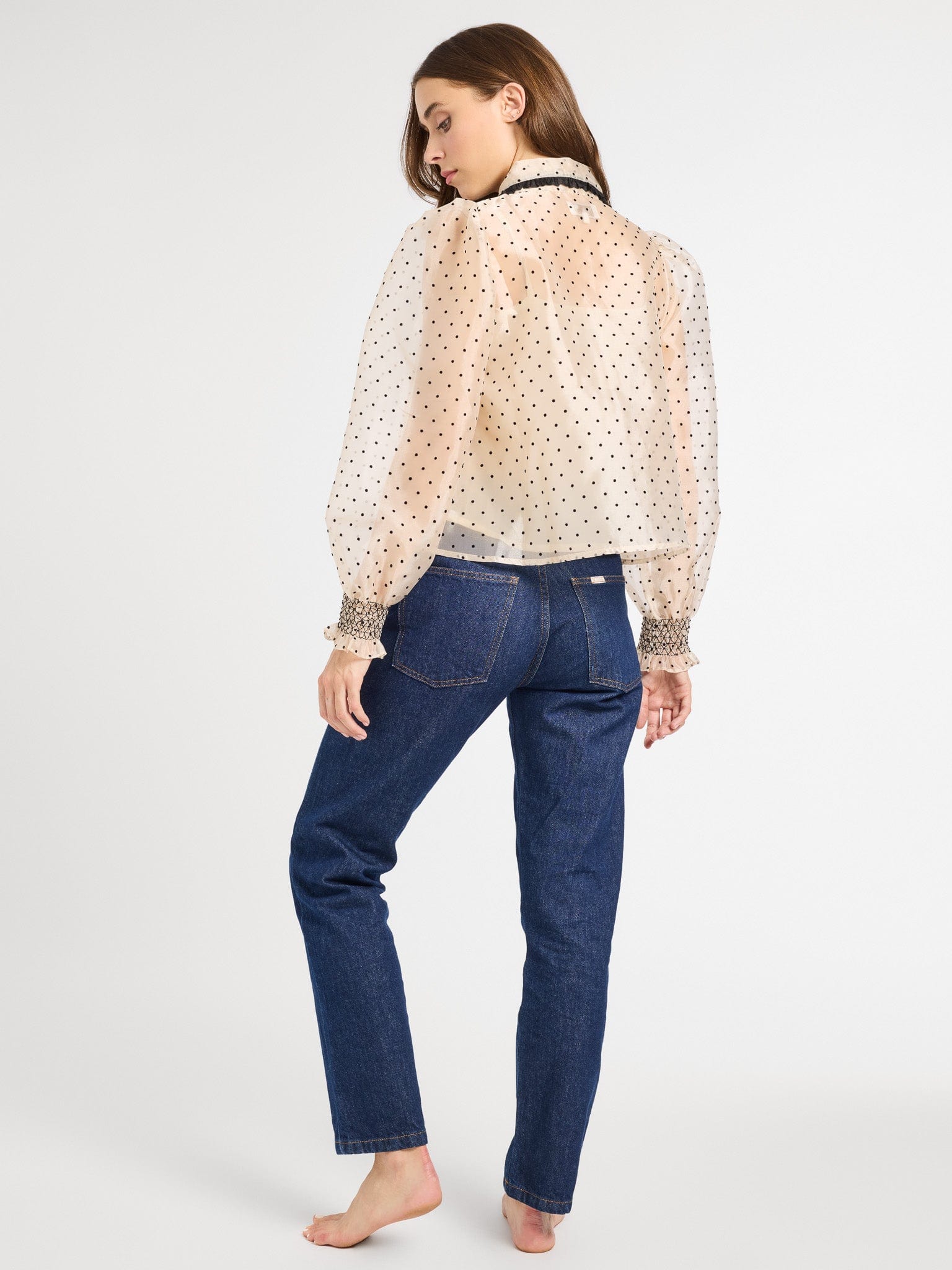 MILLE Clothing Greta Top in Organza Dot