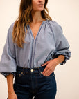 MILLE Clothing Harper Top in Chambray