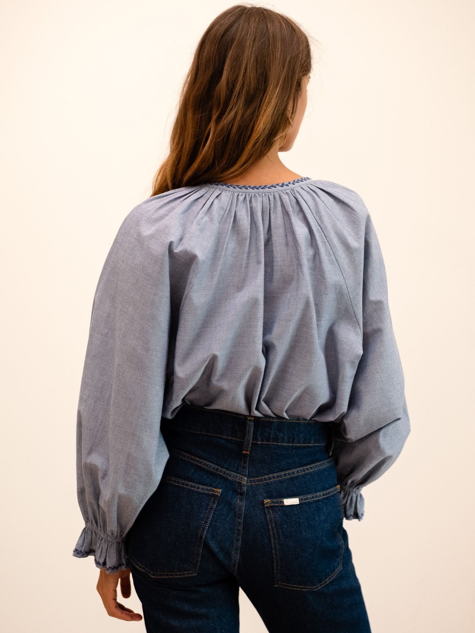 MILLE Clothing Harper Top in Chambray