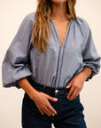 MILLE Clothing Harper Top in Chambray