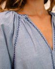 MILLE Clothing Harper Top in Chambray