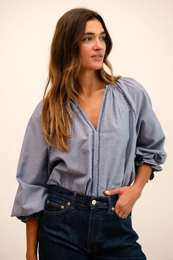 Harper Top in Chambray — view 8