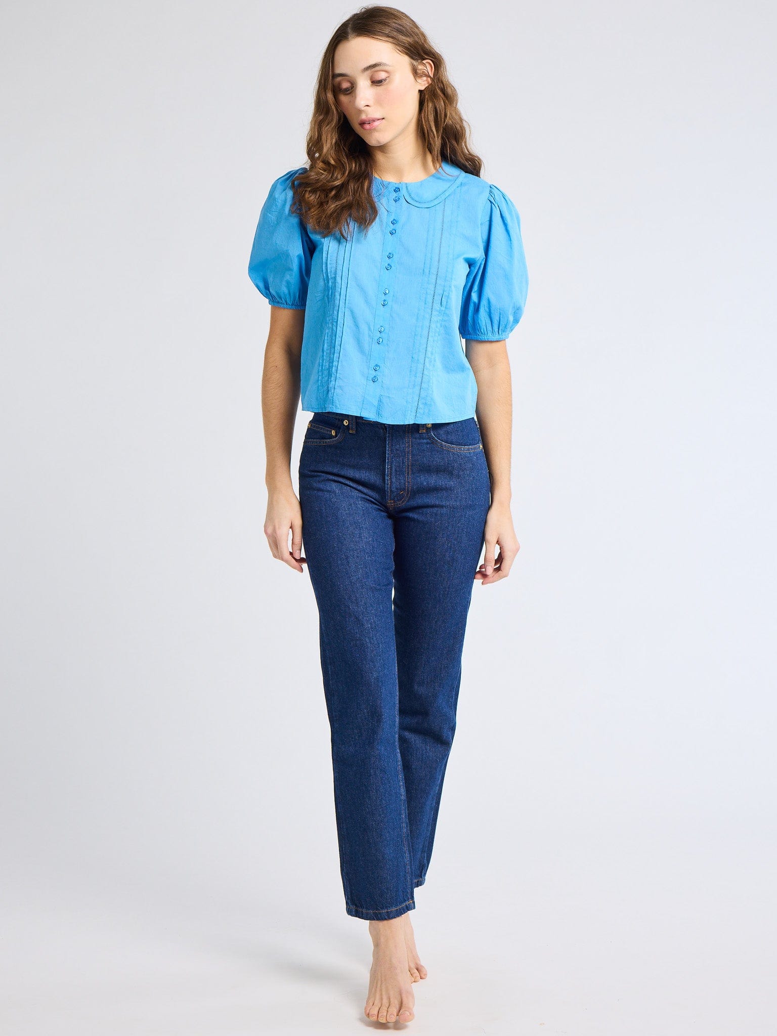 MILLE Clothing Harriet Top in Cendre Blue