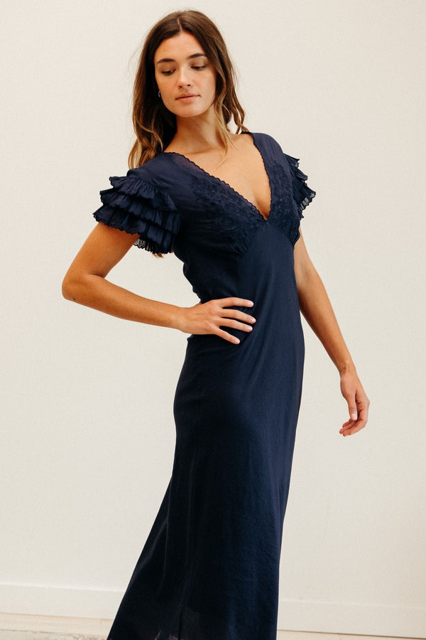 Helene Dress in Navy — view 10