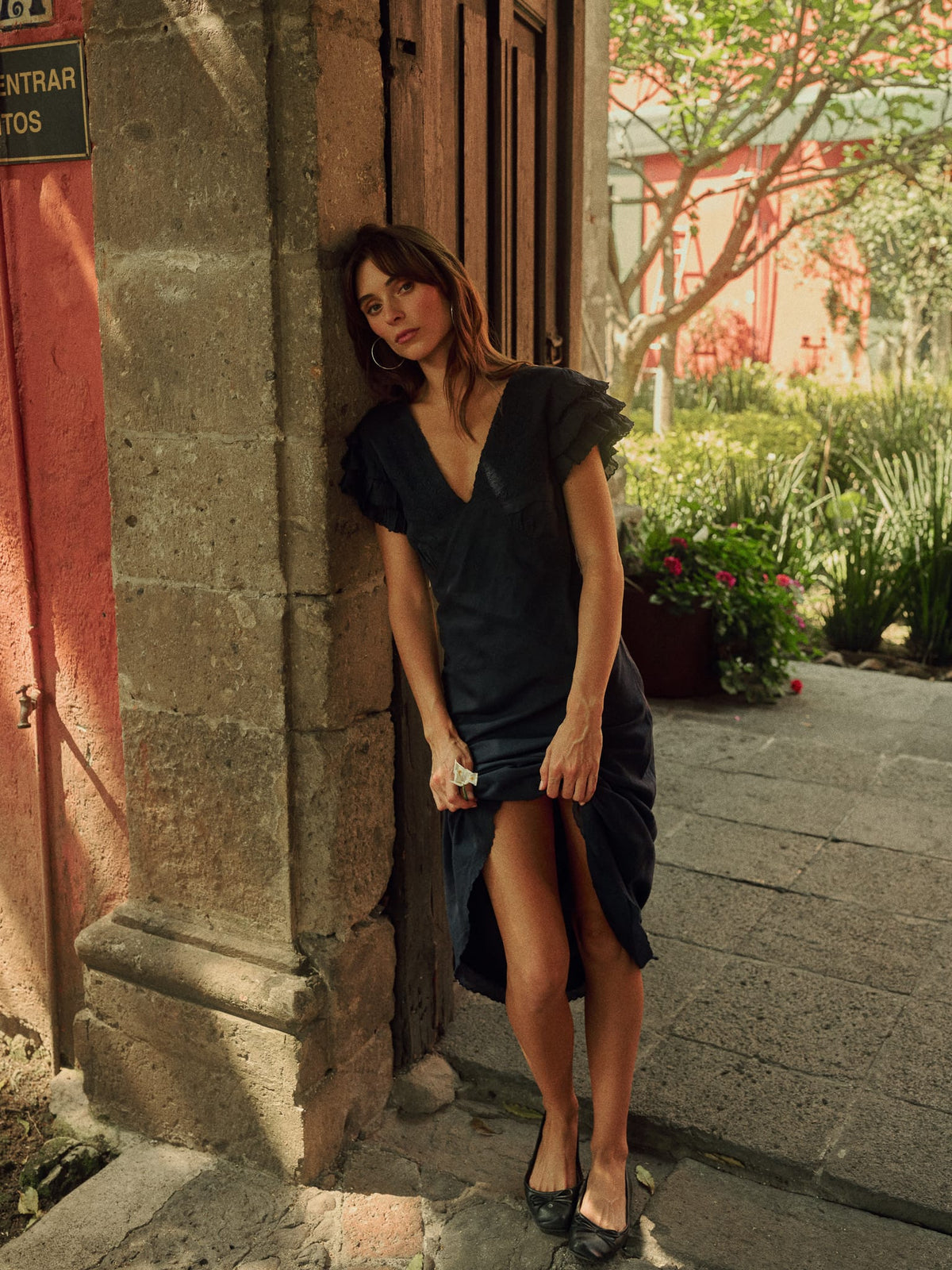 Helene Dress in Navy — The silhouette