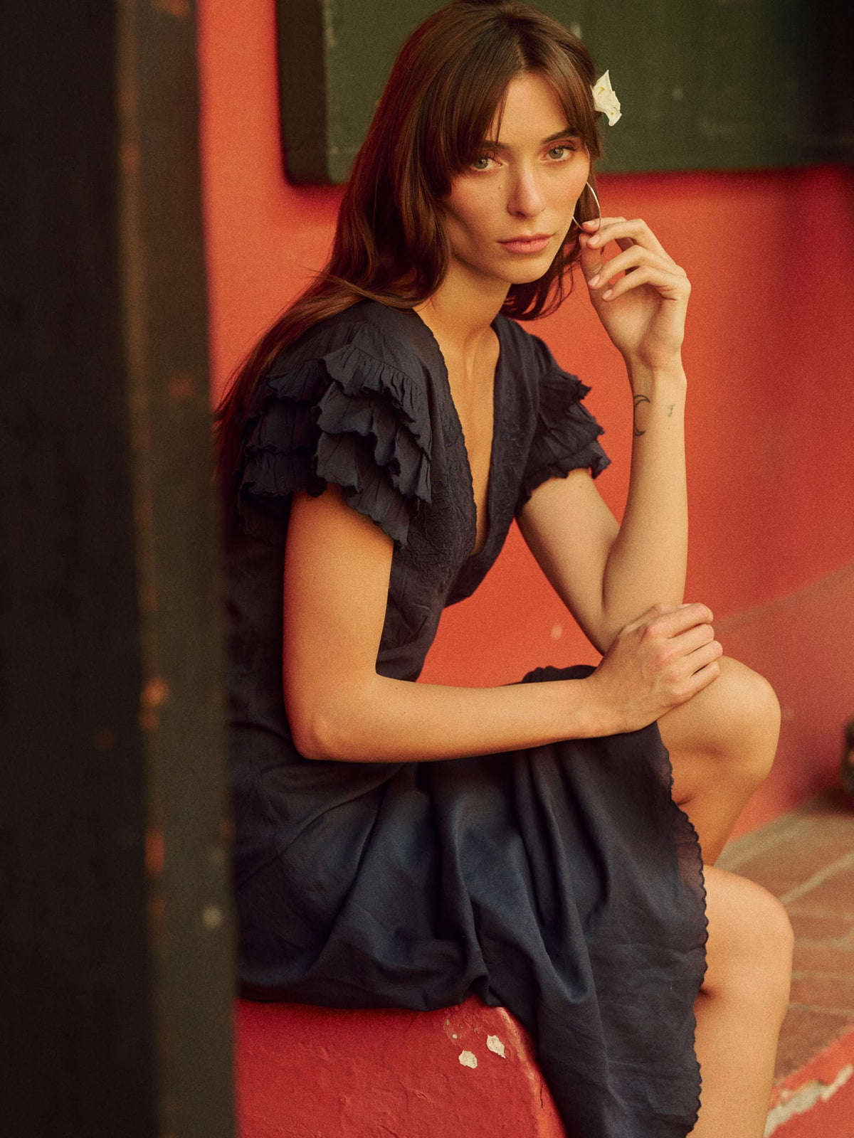 Helene Dress in Navy — The cloth