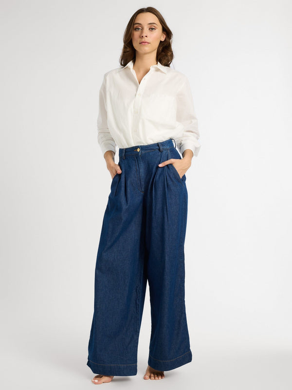 Hepburn Pant in Greenwich — view 4